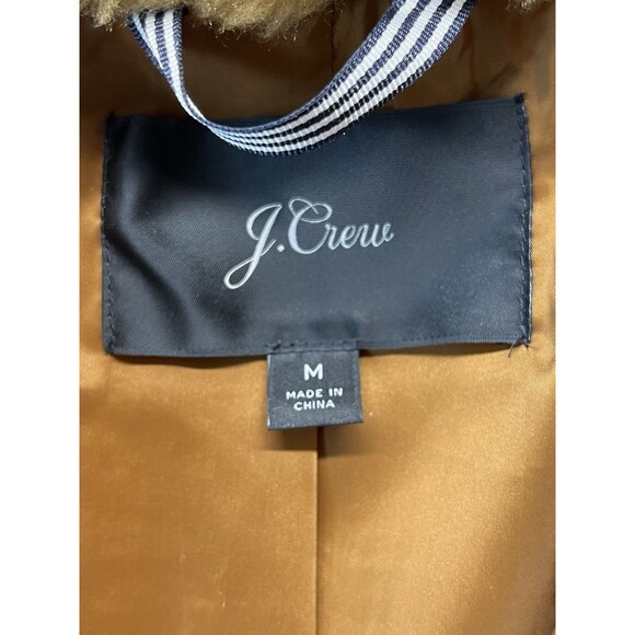 J Crew Jacket Womens M Honey Brown Chunky Fleece Bomber Teddy Minimalist - Picture 4 of 10